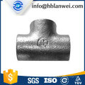 BS galvanized plain tee M.I. pipe fittings